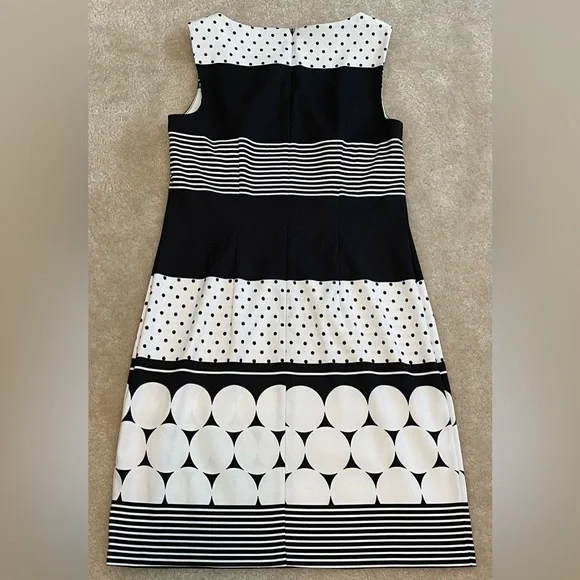 AGB Dress - Black and White with Polka Dot and Stripes - Size 6 - Picture 5 of 8